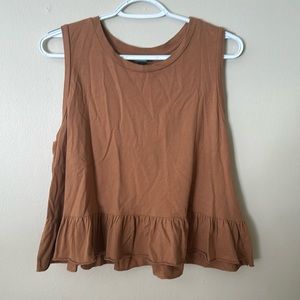 Wild Fable target brown peplum tank